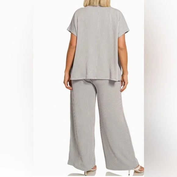Elegant Zenana Plus Gray Women's Pantsuit. Brand new! - Picture 2 of 2